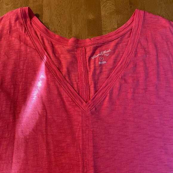 Size XL Universal Thread short sleeve, coral pink midi T-shirt dress - Picture 8 of 8